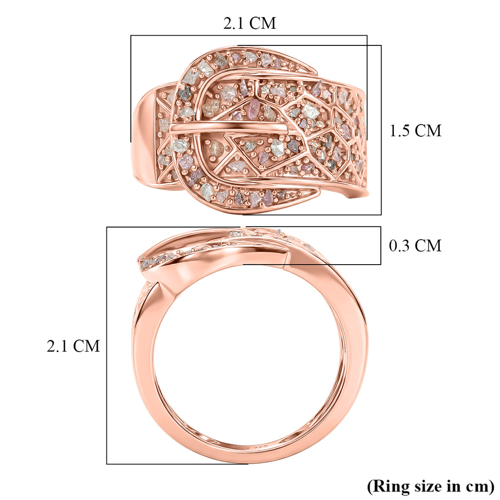 D'Joy Natural Pink Diamond Ring in 18K Vermeil Rose Gold Plated Sterling Silver 0.62ct_8500166_5