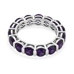 D'Joy AAA African Amethyst Band Ring in Platinum Overlay Sterling Silver 3.85 Ct._8500232_4