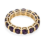 D'Joy AAA African Amethyst Band Ring in Yellow Gold Plated Sterling Silver 3.86 Ct._8500243_4