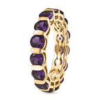 D'Joy AAA African Amethyst Band Ring in Yellow Gold Plated Sterling Silver 3.86 Ct._8500244_3