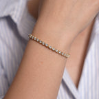 EverTrue - White Diamond Tennis Bracelet (Size - 7.5) with GB Lock Box in Yellow Gold Tone_8500301_4