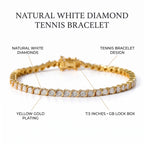 EverTrue - White Diamond Tennis Bracelet (Size - 7.5) with GB Lock Box in Yellow Gold Tone_8500301_5