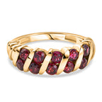 D'Joy Rhodolite Garnet Ring in Yellow Gold Plated Sterling Silver  1.81 Ct._8500423
