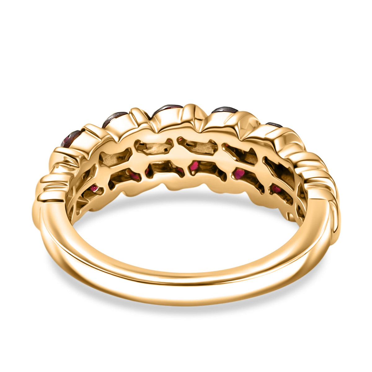D'Joy Rhodolite Garnet Ring in Yellow Gold Plated Sterling Silver  1.81 Ct. V32520475 5