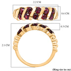 D'Joy Rhodolite Garnet Ring in Yellow Gold Plated Sterling Silver  1.81 Ct._8500447_6