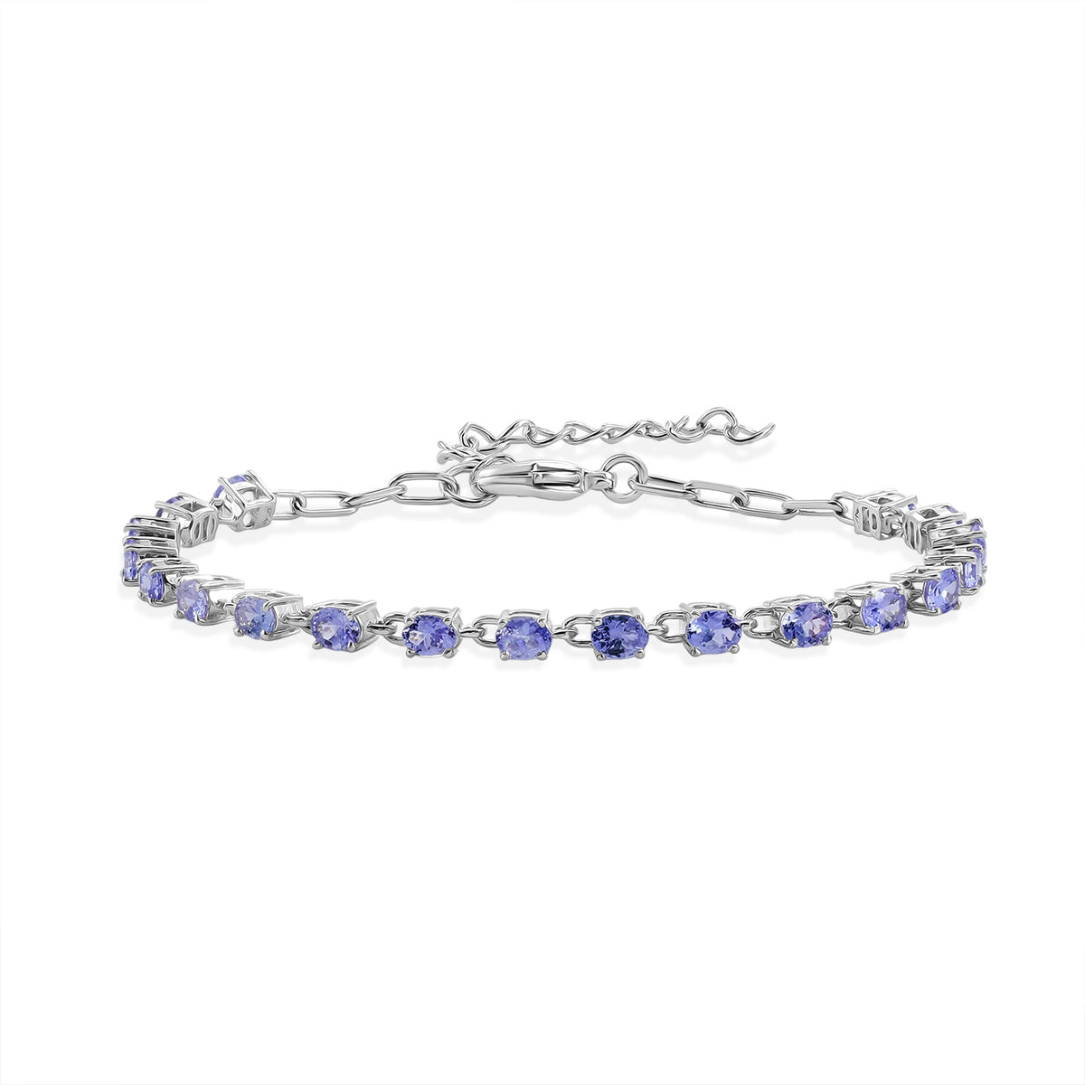 Tanzanite Tennis Bracelet (Size - 7+2 Ext) with GB Lock Box 3.20 Ct. V32569509 0