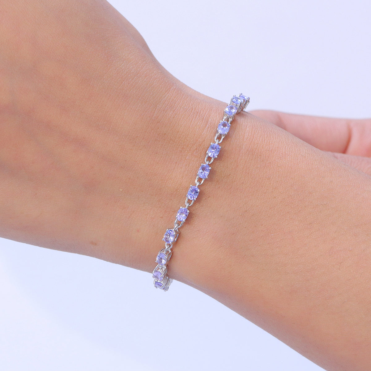 Tanzanite Tennis Bracelet (Size - 7+2 Ext) with GB Lock Box 3.20 Ct. V32569509 2