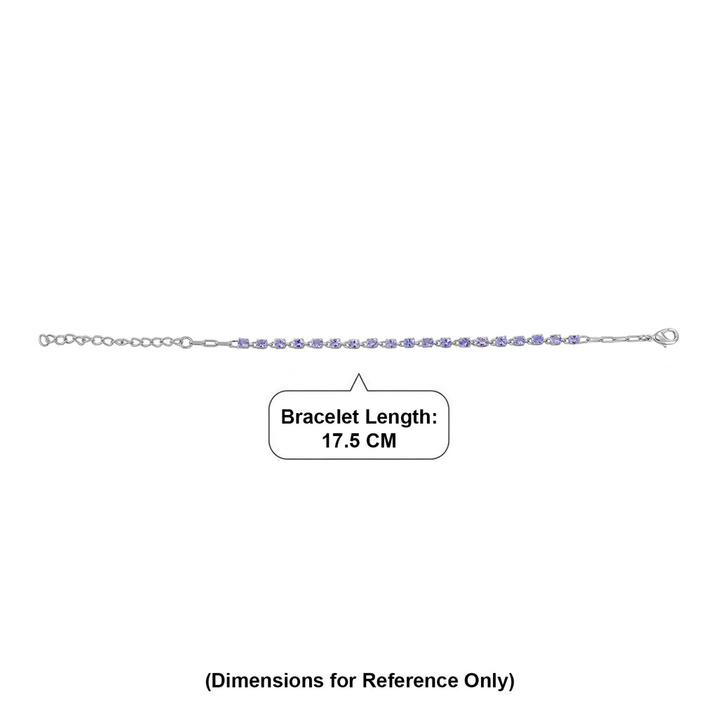 EverTrue - Tanzanite Tennis Bracelet (Size - 7+2 Ext) with GB Lock Box 3.20 Ct._8500695_4