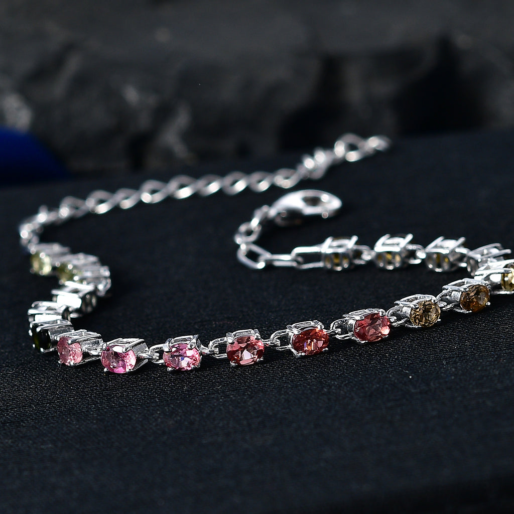 JCK Vegas Close Out - Multi-TourmalineTennis Bracelet (Size - 7+2 Ext) with Lobster Clasp 3.25 Ct._8500700_2