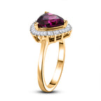 The Tony Diniz Collection - 9K Yellow Gold AAAA Natural Radiant Ember Garnet (2.07 Ct) & Natural White Diamond Trillion Cut Halo Ring 2.30 Ct._8500909_6