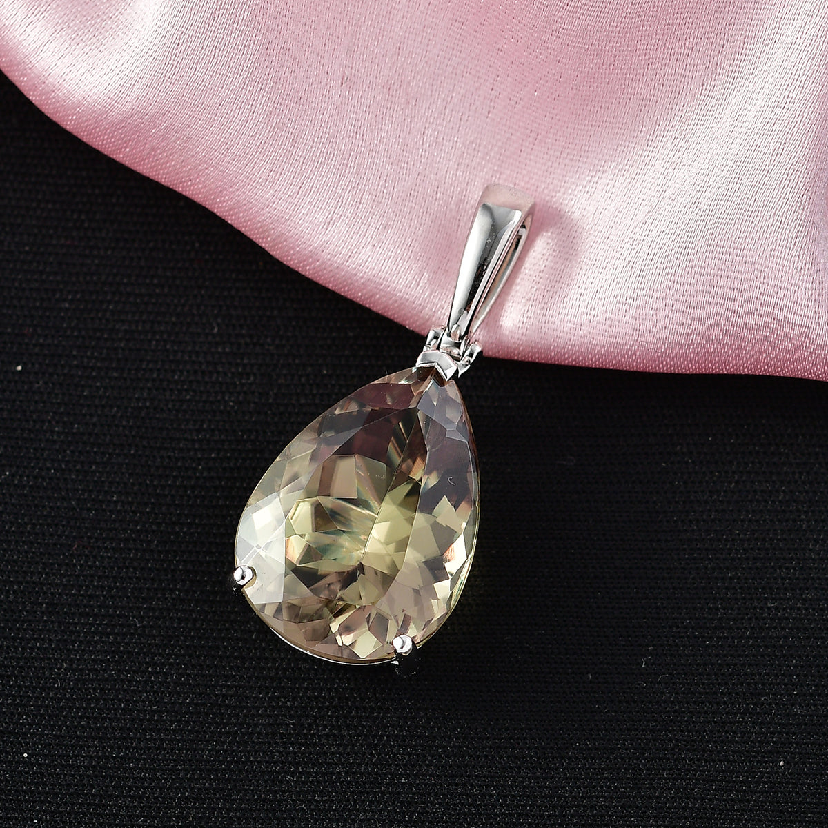 Rhapsody - 950 Platinum AAAA Natural Turkizite Pear Cut Solitaire Pendant 20.00 Ct, Platinum Wt. 5.12 Gms 8500924 3
