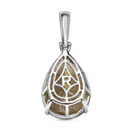 Rhapsody - 950 Platinum AAAA Natural Turkizite Pear Cut Solitaire Pendant 20.00 Ct, Platinum Wt. 5.12 Gms_8500924_4