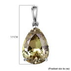 Rhapsody - 950 Platinum AAAA Natural Turkizite Pear Cut Solitaire Pendant 20.00 Ct, Platinum Wt. 5.12 Gms_8500924_5