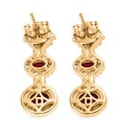 D'Joy Rhodolite Garnet & White Zircon Vertical Drop Push Post Earring in Yellow Gold Plated Sterling Silver 2.42 Ct._8500928_4
