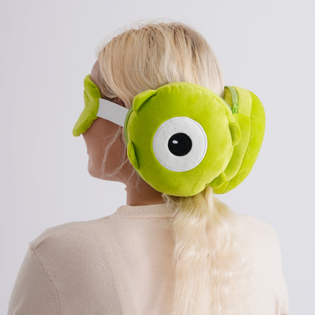 2-in-1 Bif-Eye Monster Pattern Eye Mask & Neck Pillow Duo - Green_8500998_1