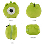2-in-1 Bif-Eye Monster Pattern Eye Mask & Neck Pillow Duo - Green_8500998_3