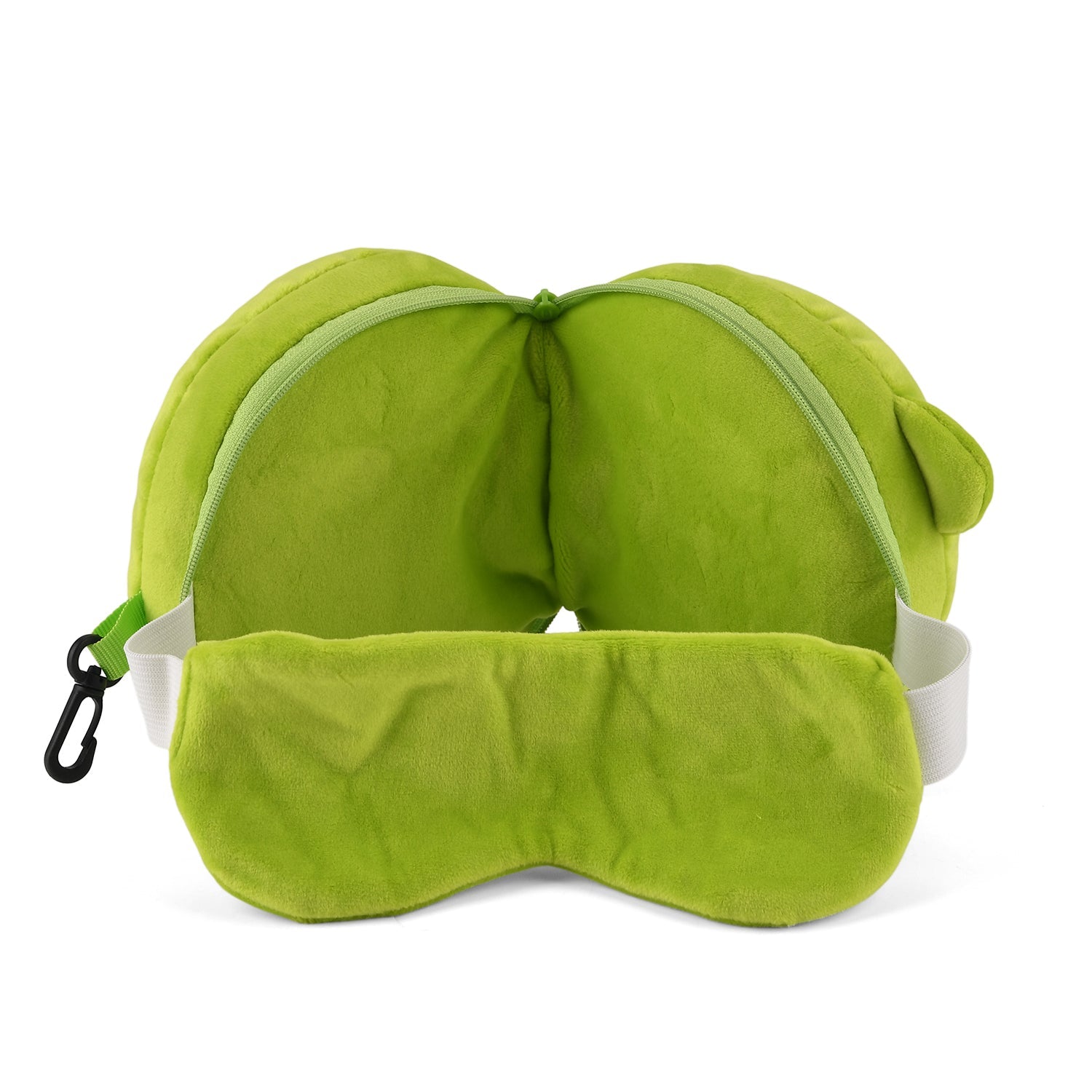 2-in-1 Bif-Eye Monster Pattern Eye Mask &amp; Neck Pillow Duo - Green V32352325 5
