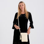 Striped Crochet Messenger Crossbody Bag - Cream_8501204_2