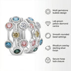 The Effervescent Watercolour Diamond Bubble Earrings Set with 2.00cts of Si Clarity Lab Grown Yellow, Pink, White, Green & Blue Diamonds