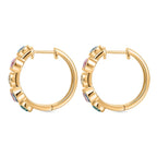 The Effervescent Watercolour Diamond Bubble Earrings Set with 2.00cts of Si Clarity Lab Grown Yellow, Pink, White, Green & Blue Diamonds