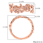 D'Joy Natural Pink Diamond Leaf Vine Ring in 18K Vermeil Rose Gold Plated Sterling Silver_8501402_5