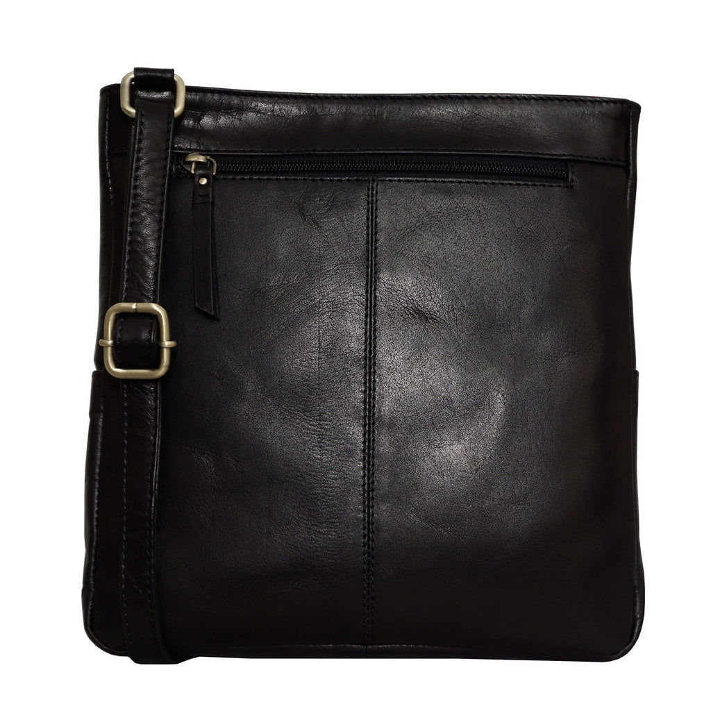 Assots London Canary Black Vintage Leather Sling Crossbody Bag_8501588_3