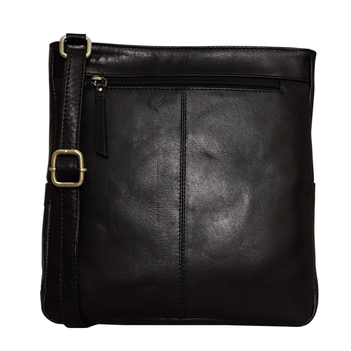 Assots London Canary Black Vintage Leather Sling Crossbody Bag 8501588 3