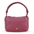 Assots 'City Bag' Soft Pebble Genuine Leather Shoulder Bag - Pink_8501598