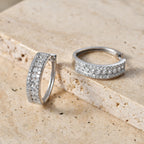 Luxuriant - Lab Grown Diamond (SI/G-H) Full Hoop Earring in Rhodium Overlay Sterling Silver 1.85 Ct._8501761_2