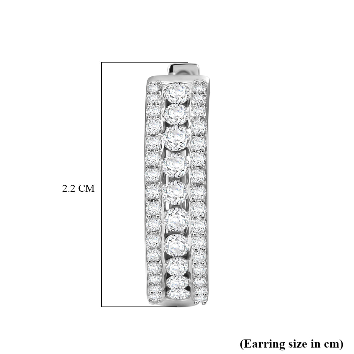 Luxuriant - Lab Grown Diamond (SI-G-H) Full Hoop Earring in Rhodium Overlay Sterling Silver 1.85 Ct. 8501761 5