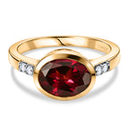 D'Joy Rhodolite Garnet & White Zircon Ring in Yellow Gold Plated Sterling Silver 2.34 Ct._8501762