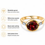 D'Joy Rhodolite Garnet & White Zircon Ring in Yellow Gold Plated Sterling Silver 2.34 Ct._8501762_4