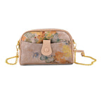 Designer Inspired Embroidered Crossbody Sling Bag with Chain Strap - Dusky Pink_8501915
