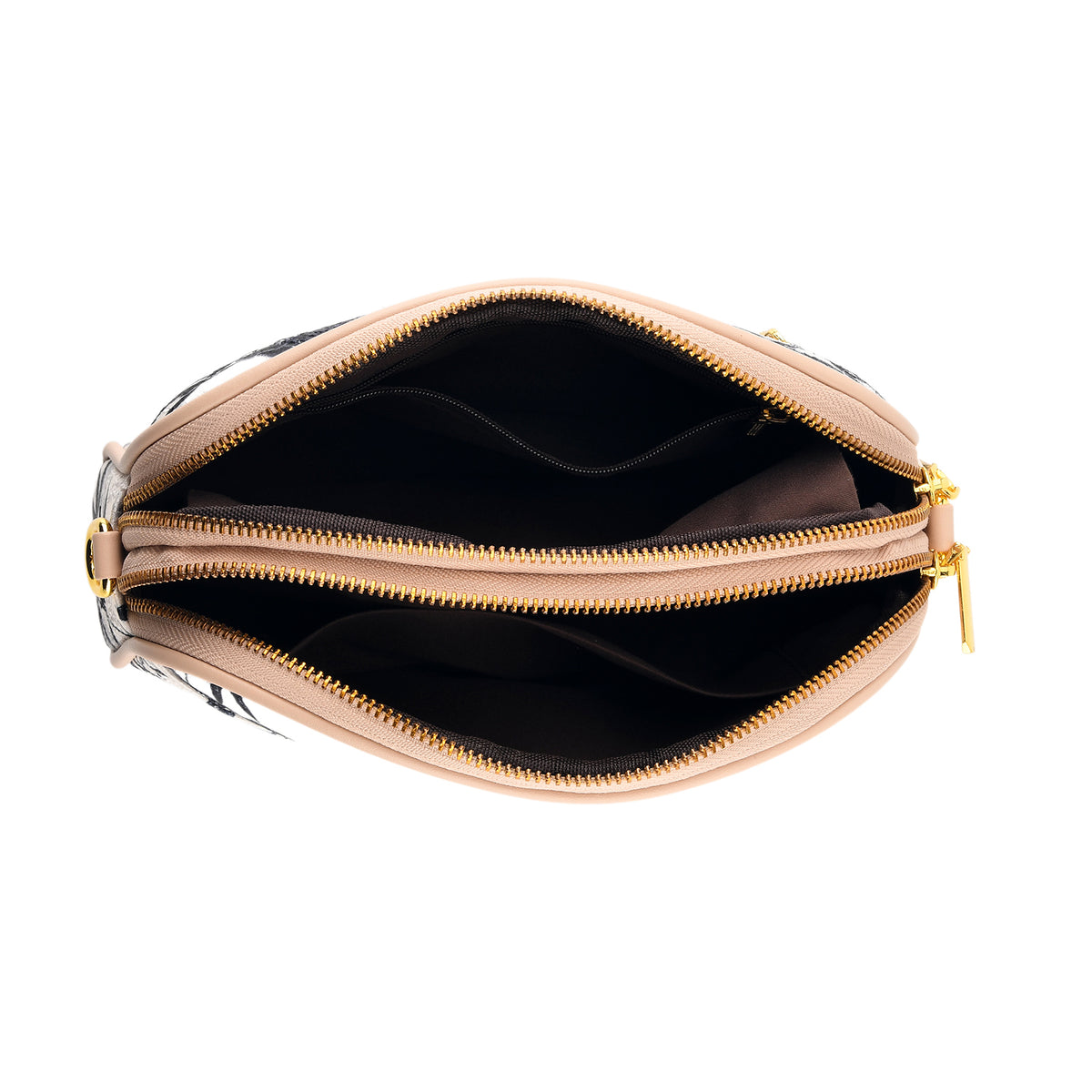Designer Inspired Embroidered Crossbody Sling Bag with Chain Strap - Navy and White V32698540 5