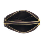 Floral Embroidered Crossbody Sling Bag with Chain Strap - Black_8501930_5