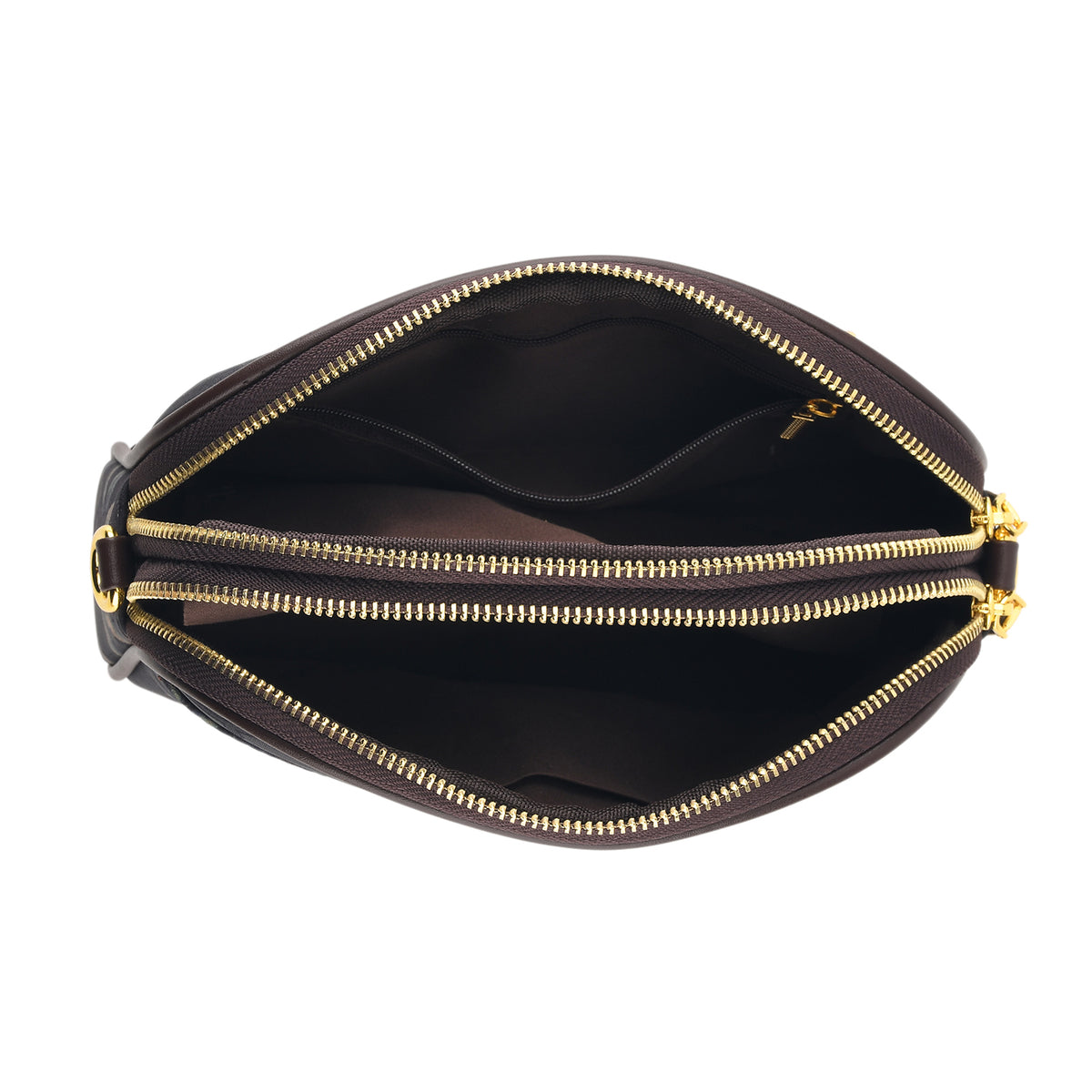 Floral Embroidered Crossbody Sling Bag with Chain Strap - Black V32700516 5