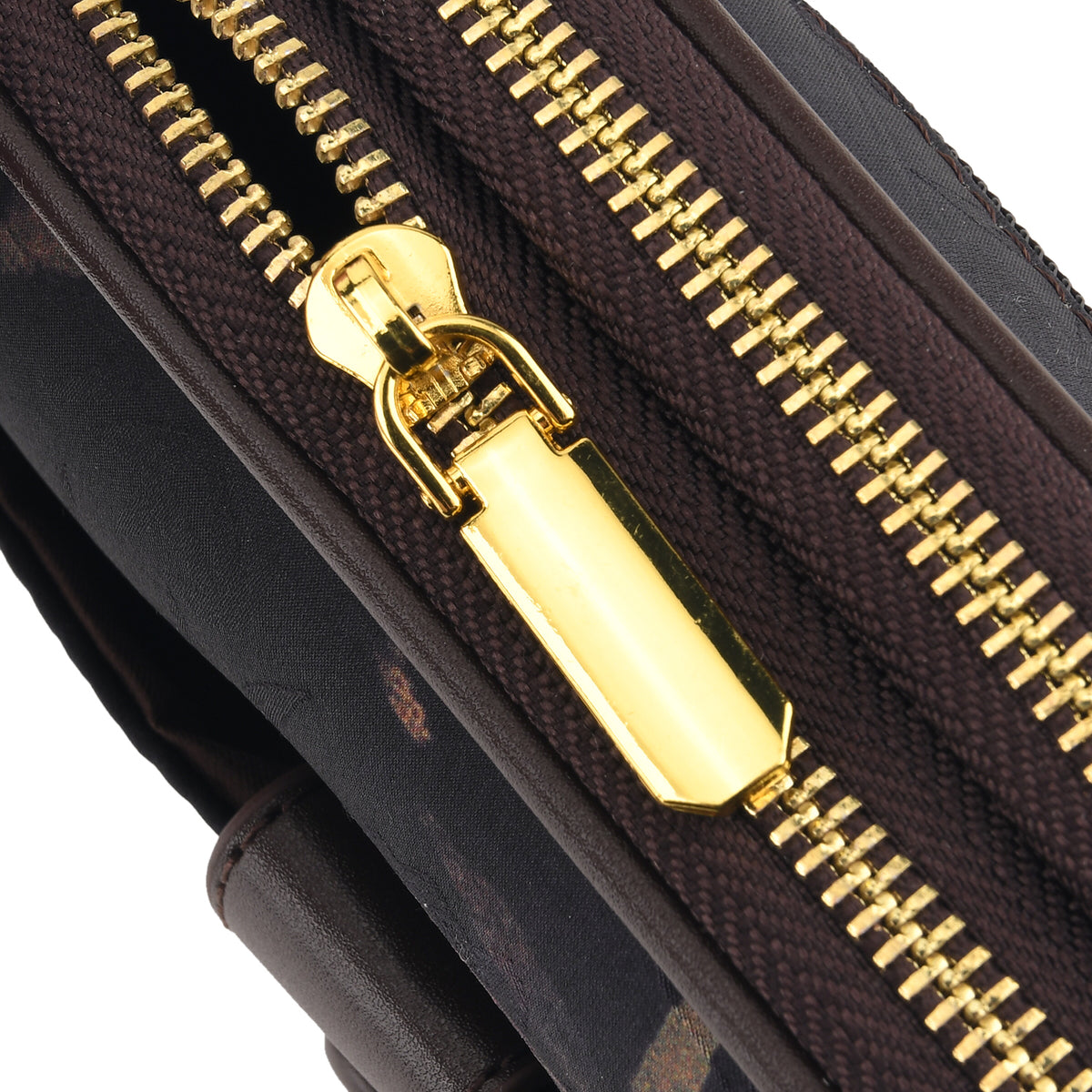 Floral Embroidered Crossbody Sling Bag with Chain Strap - Black V32700516 6