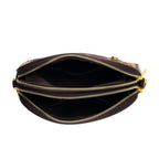 Floral Embroidered Crossbody Sling Bag with Chain Strap - Dark Green_8501931_5