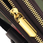Floral Embroidered Crossbody Sling Bag with Chain Strap - Dark Green_8501931_6