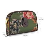 Floral Embroidered Crossbody Sling Bag with Chain Strap - Dark Green_8501931_7