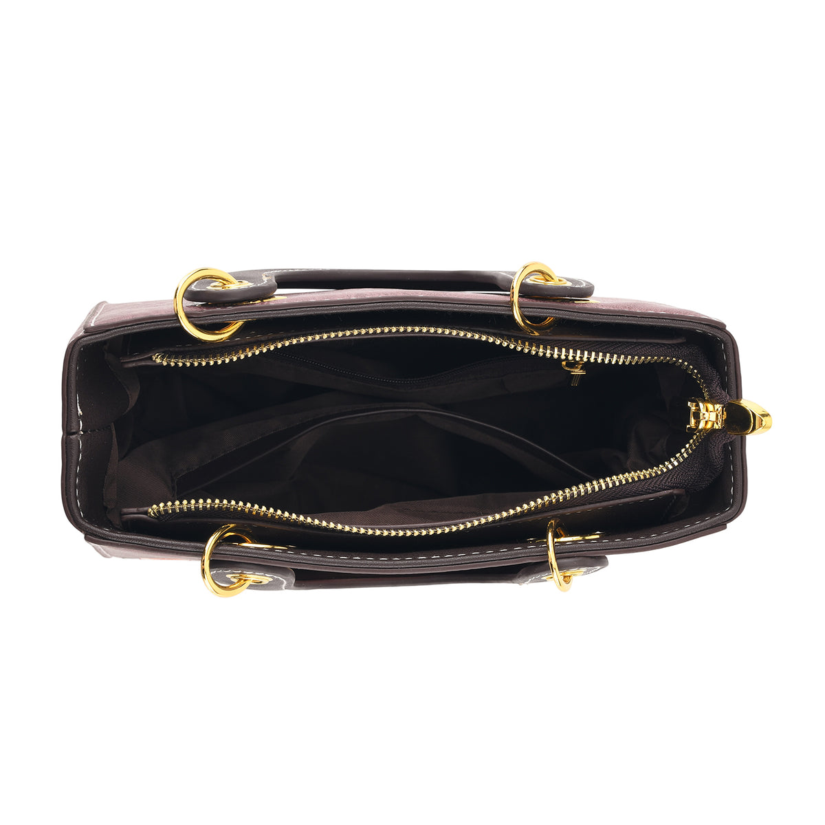 Designer Closeout Mega Clearance Deal - Multi-colour Floral Embroidered Crossbody Top Handle Bag with Shoulder Strap - Plum V32580094 4