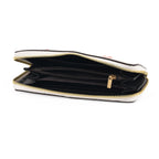 Botanical Embroidered Zip-Around Wristlet Wallet - White_8502045_5