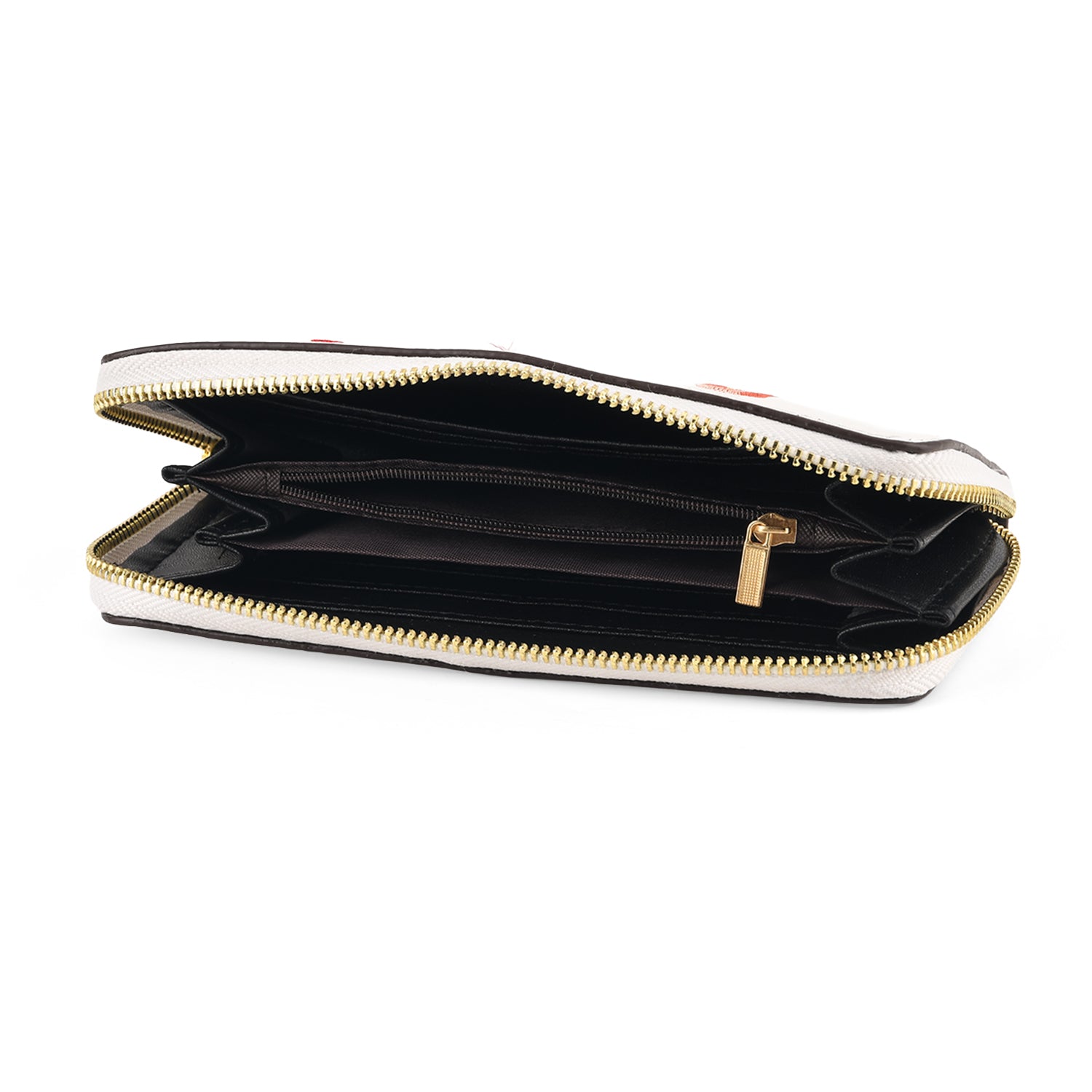 Botanical Embroidered Zip-Around Wristlet Wallet - White V32513184 3
