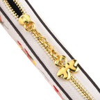 Botanical Embroidered Zip-Around Wristlet Wallet - White_8502045_6