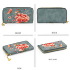 Botanical Embroidered Zip-Around Purse - Sea Blue_8502046_4
