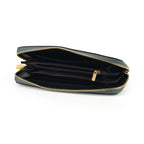 Botanical Embroidered Zip-Around Purse - Sea Blue_8502046_5