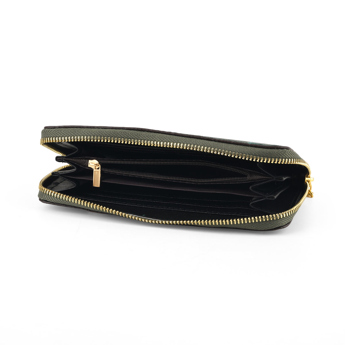 Botanical Embroidered Zip-Around Purse - Green V32512492 3