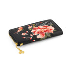 Botanical Embroidered Zip-Around Purse - Black_8502049_7