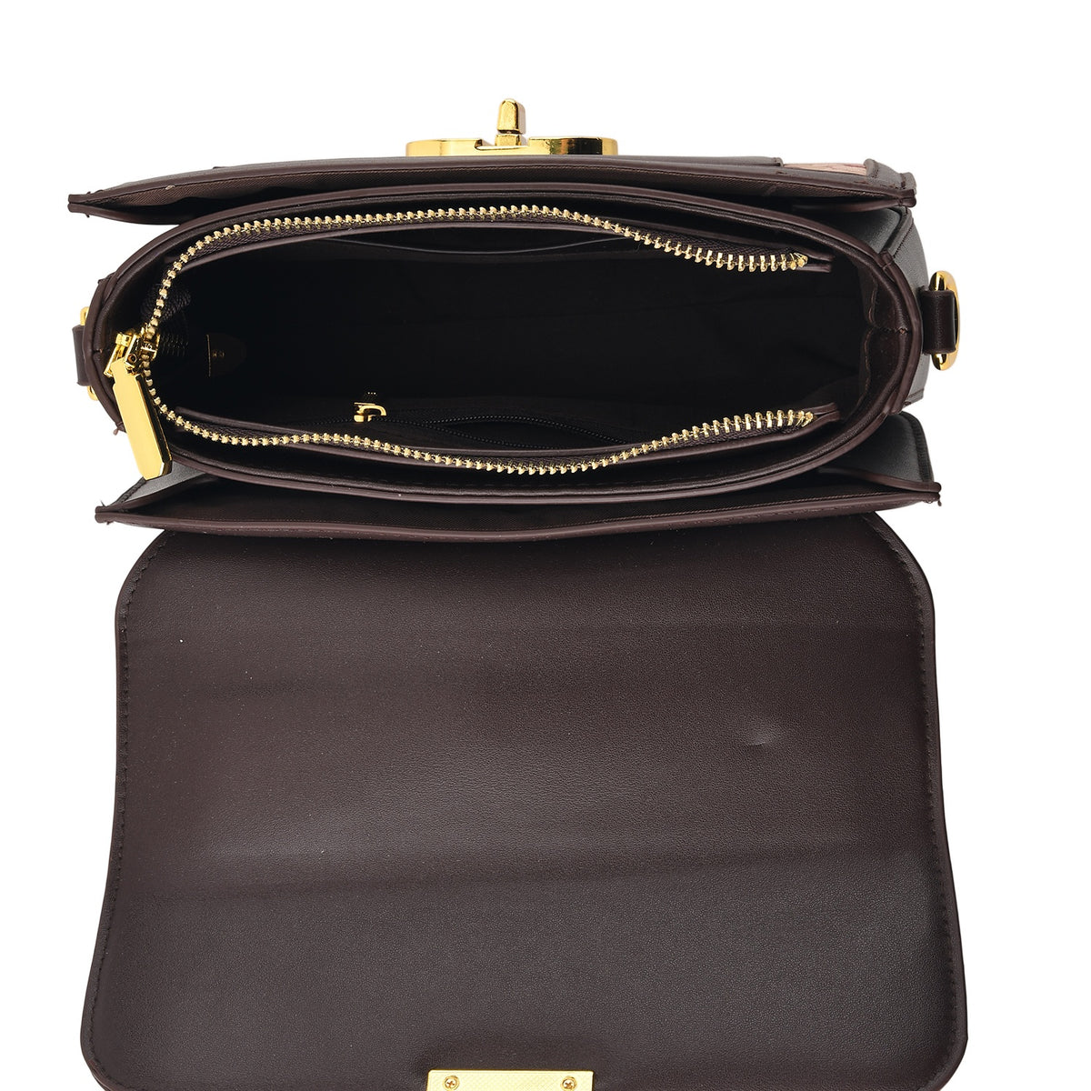 Designer Inspired Embroidered Top-Handle Satchel with Adjustable Crossbody Strap - Brown &amp; Green V32603995 5