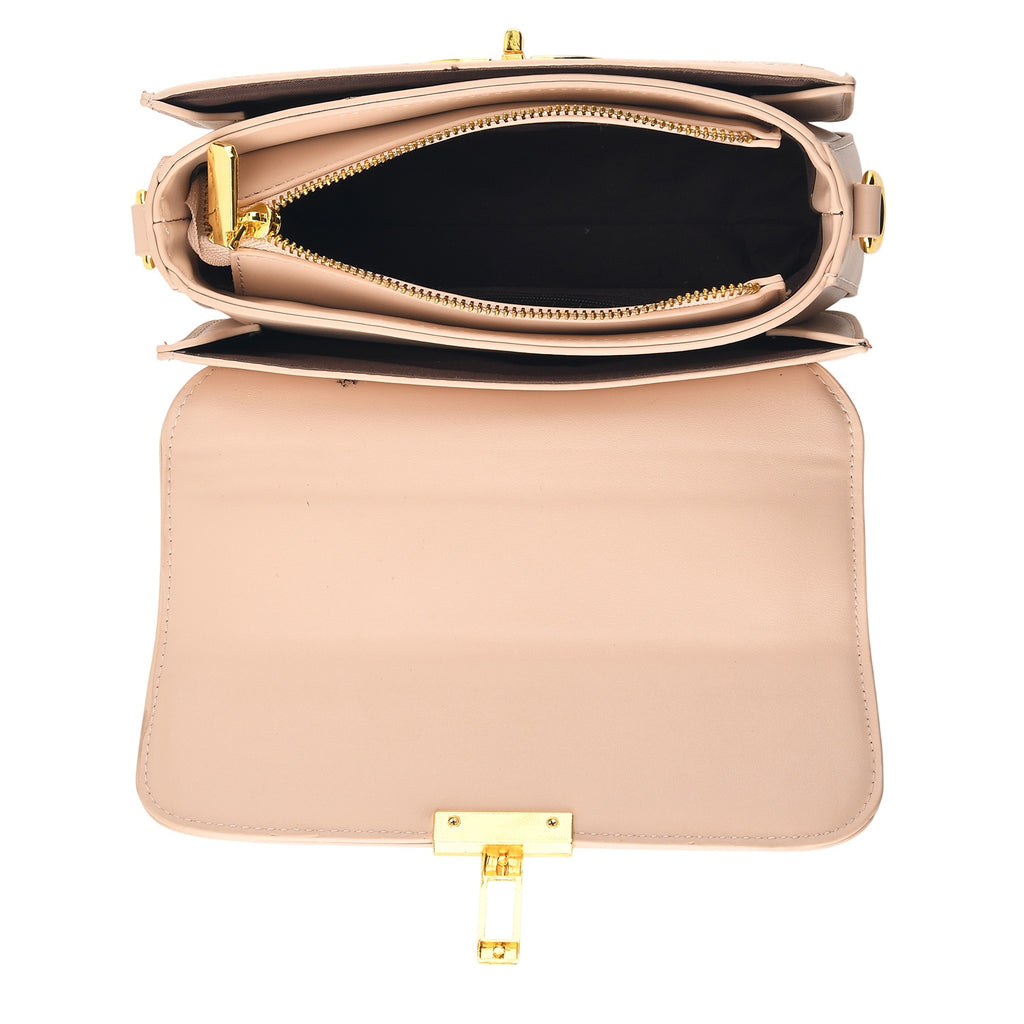Designer Inspired Embroidered Floral Top-Handle Satchel with Adjustable Crossbody Strap - Nude_8502053_4